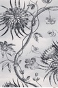 Tapis en laine CALISIA-B TALWIN gris - motif floral design noir et blanc esprit gravure botanique