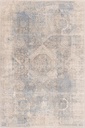 Tapis en laine ISFAHAN BASZRA beige, motif à médaillon central d'inspiration persane