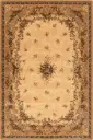 Tapis en laine ISFAHAN DAFNE Sahara RS06, style classique à rinceaux de fleurs