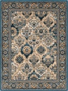 Tapis en laine ISFAHAN FORENZA émeraude d'inspiration orientale