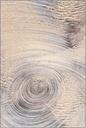 Tapis en laine ISFAHAN GLOMMA albâtre, design artistique contemporain à formes circulaires