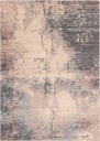 Tapis contemporain en laine ISFAHAN GRADO couleur sable, motif abstrait effet vieilli