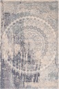 Tapis en laine ISFAHAN LIDIUS sable à médaillon effet vieilli vintage