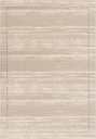 Tapis en laine minimaliste ISFAHAN SABIO beige à lignes et pointillés