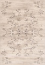 Tapis en laine ISFAHAN TOSCA blanc cassé à motif symétrique végétal de style rinceaux