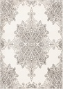 Tapis synthétique LIDA BIANCA perle - design oriental chic à motif arabesque