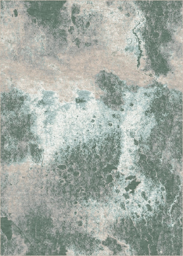Tapis synthétique LIDA CONK vert malachite – design abstrait s'inspirant des minéraux