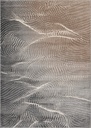 Tapis synthétique LIDA CORIN gris - design moderne à motif de lignes ondulantes