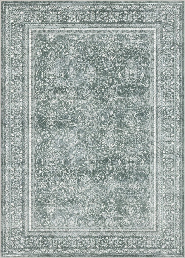 Tapis synthétique LIDA HERMAN malachite - tapis vert de style vintage oriental