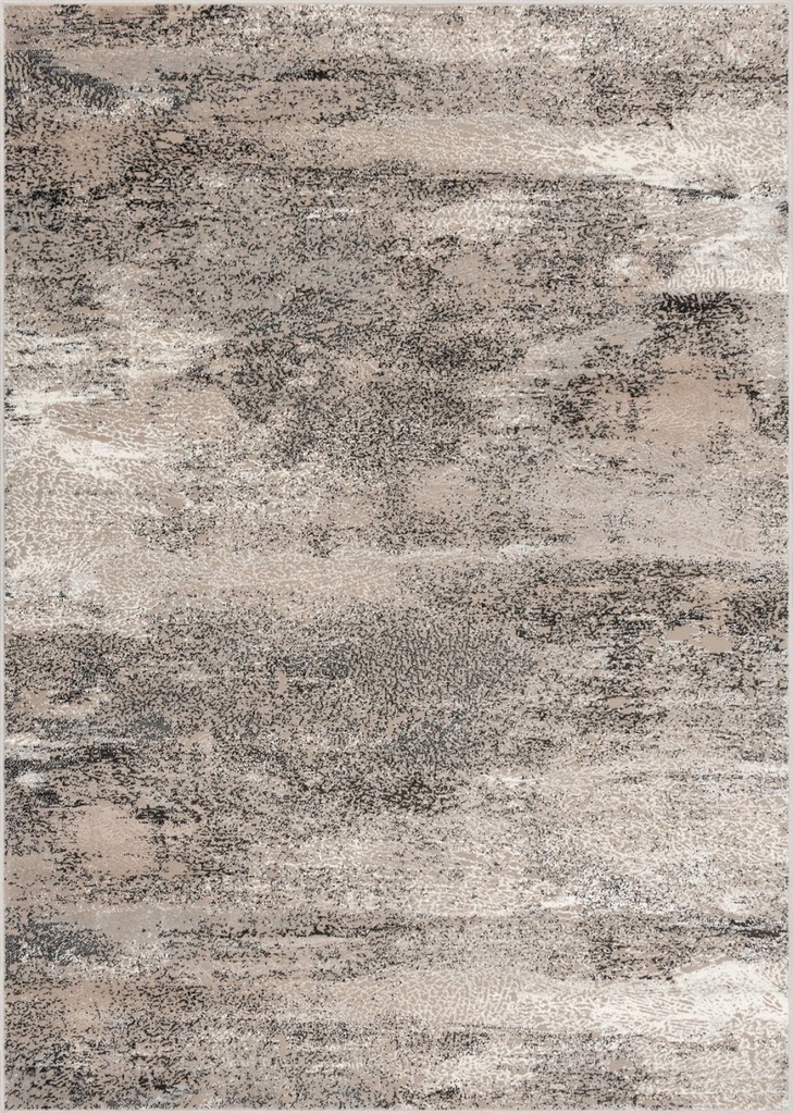 Tapis en fibre synthétique LIDA SHRINK SUND P gris à motif abstrait