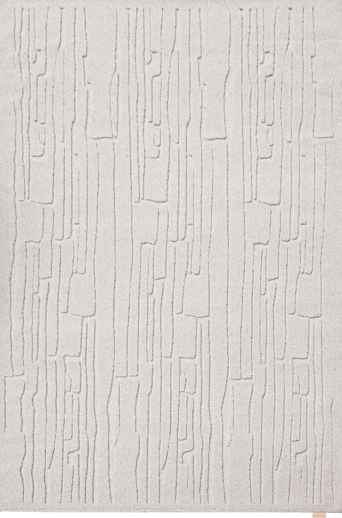 Tapis en laine MORPHIC-B RIFTS V gris clair à motifs de failles géologiques