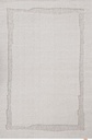 Tapis en laine MORPHIC-B Rocca gris clair - design minimaliste à bordure en relief