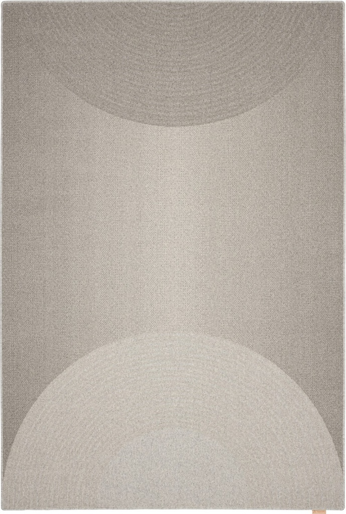 Tapis en laine NOBLE Caso gris clair - design géométrique minimaliste