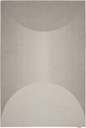 Tapis en laine NOBLE Caso gris clair - design géométrique minimaliste