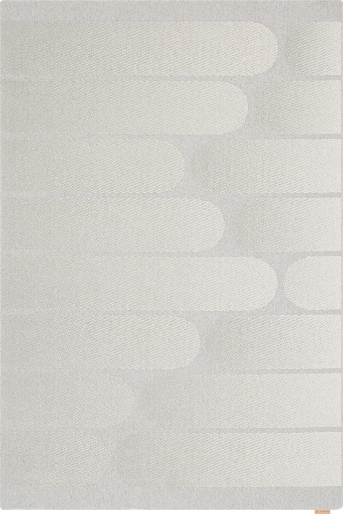Tapis en laine NOBLE Milo gris - motif géométrique contemporain