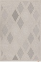 Tapis en laine NOBLE-B Elois gris - motif contemporain à losanges