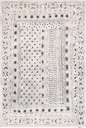 Tapis en laine OPAL-B MASI blanc polaire – motif ethnique graphique