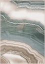 Tapis synthétique SENSI ATRANI malachite, motif inspiration pierre d'agate