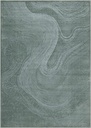 Tapis synthétique SENSI BRANCO couleur malachite, motif vague
