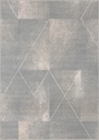 Tapis synthétique SENSI Elmas gris - motif géométrique contemporain