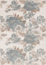 Tapis synthétique SENSI Floro perle - motif floral contemporain