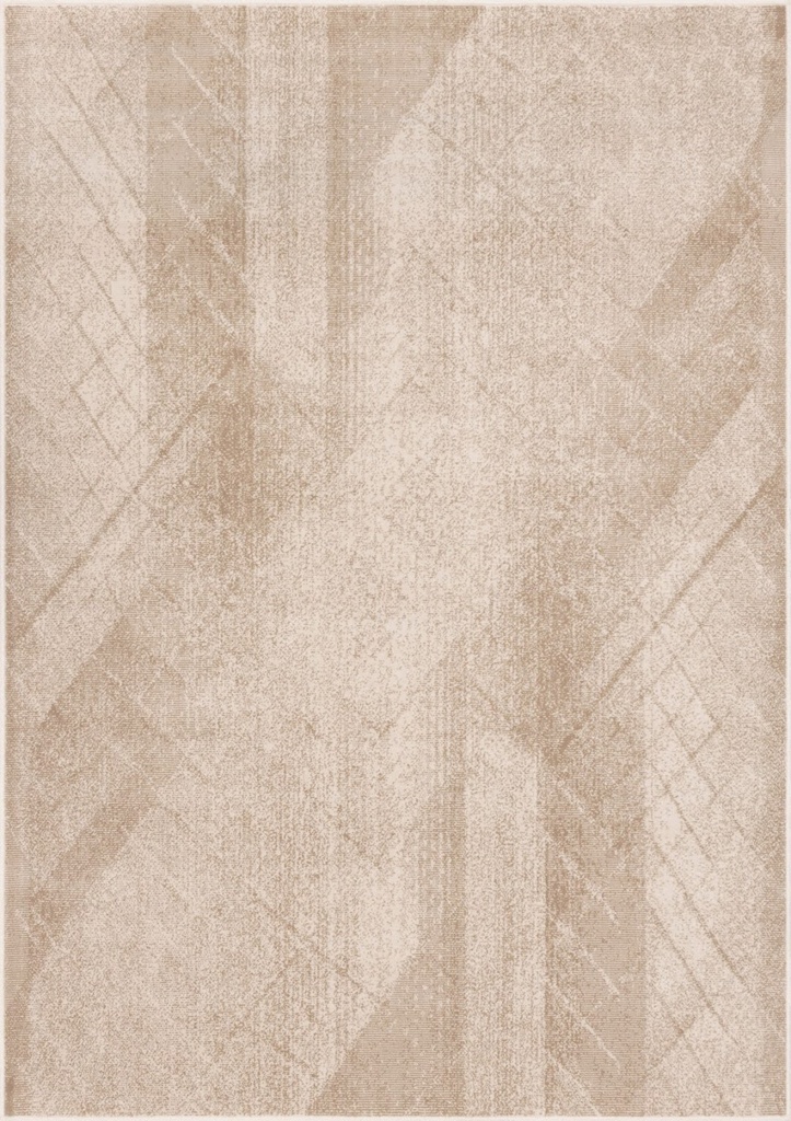 Tapis synthétique SENSI Koda beige clair - motif abstrait contemporain