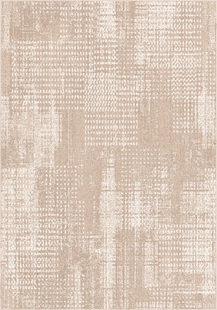 Tapis synthétique SENSI Mitros beige clair - motif abstrait texturé