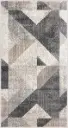Tapis synthétique SOFT Halleby gris granite - motif géométrique moderne