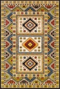Tapis synthétique STANDARD Aras crème - motif oriental multicolore style Kilim