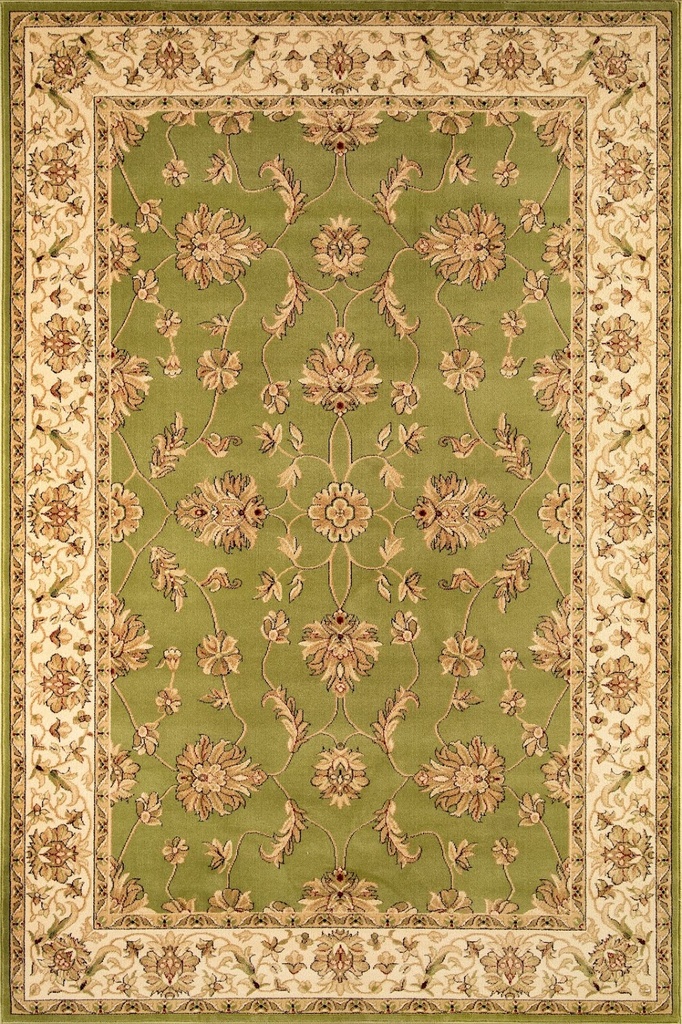Tapis synthétique STANDARD Bégonia blé - motif floral oriental classique