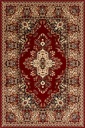 Tapis synthétique STANDARD Fatima S bordeaux - motif de style persan à médaillon