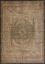 Tapis synthétique STANDARD Focus beige - motif optique abstrait noir et beige