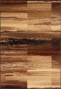 Tapis synthétique STANDARD Spinel cannelle - motif abstrait contemporain tons terre
