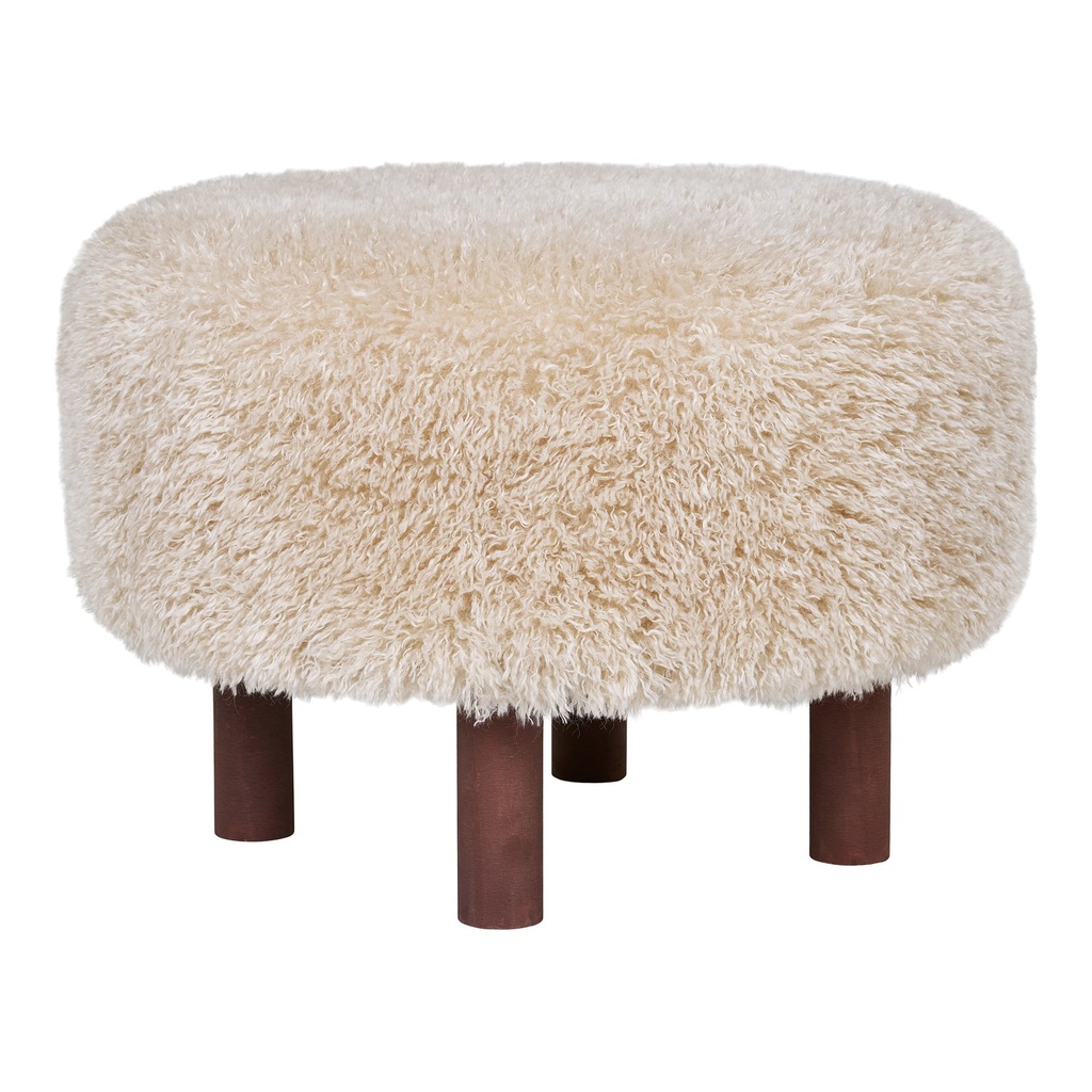 Pouf Inverness en fausse fourrure
