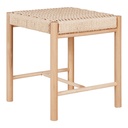 Tabouret Abano en bois avec siège en osier 