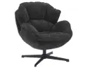 Fauteuil pivotant et enveloppant Betty en tissu