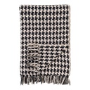 Plaid à carreaux pied-de-poule en coton 