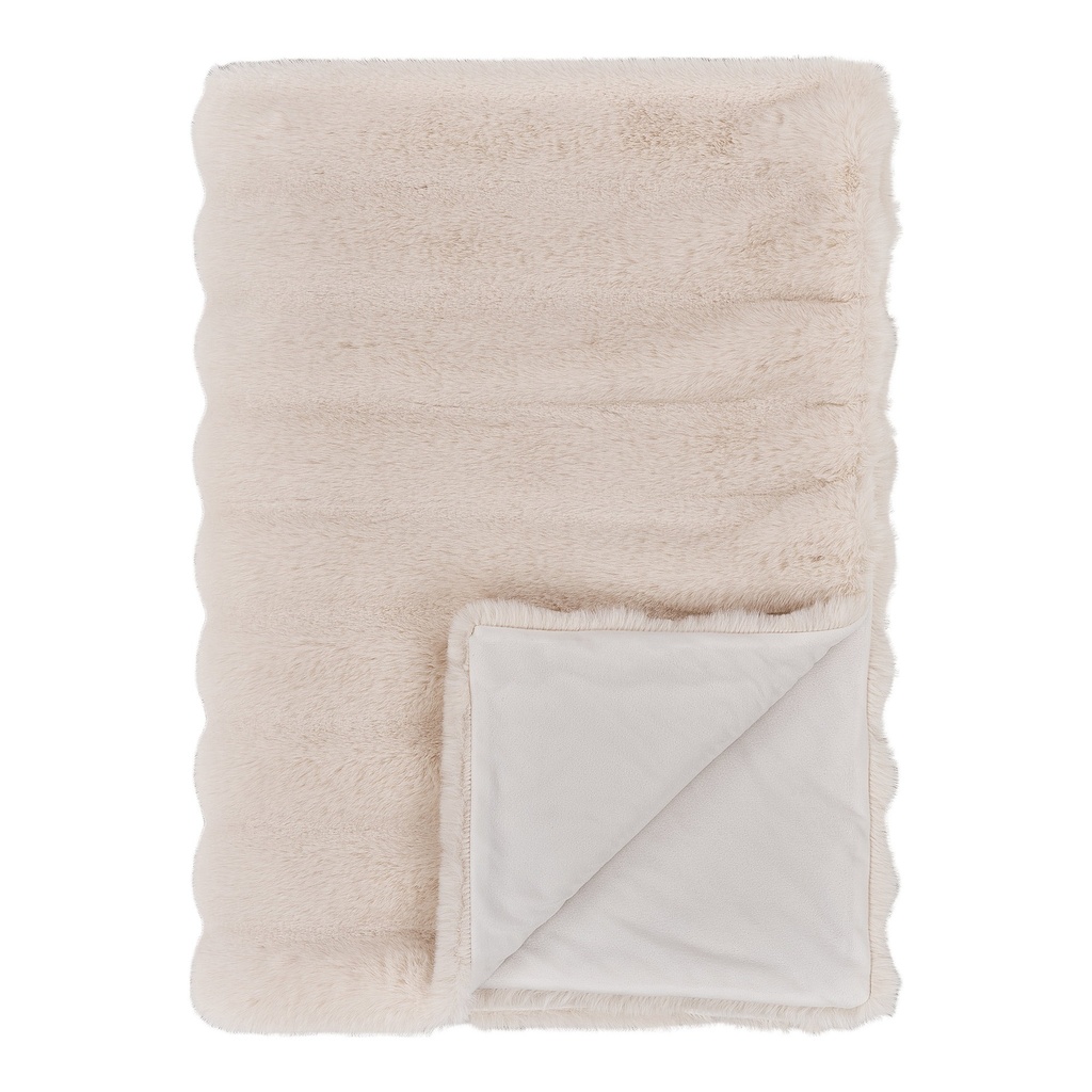 Plaid Galena imitation fourrure beige