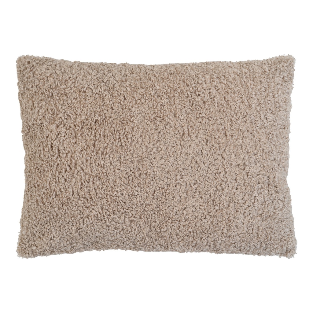 Coussin en bouclette Tavira gris/brun