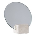 Miroir de table avec basse en travertin 