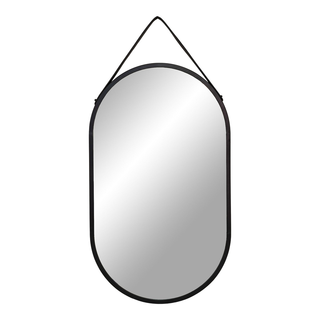 Miroir organique Trapani en acier 
