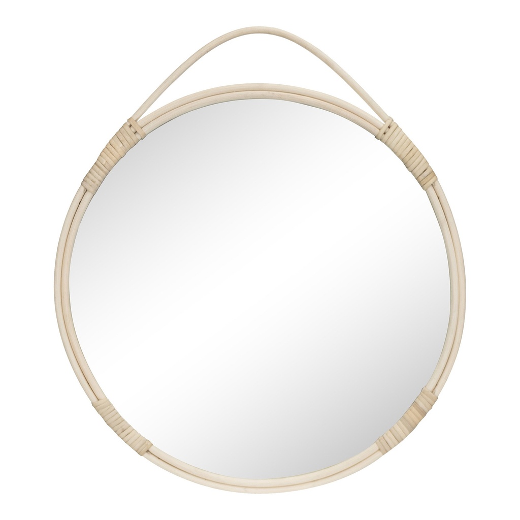 Miroir de Malo en rotin naturel 