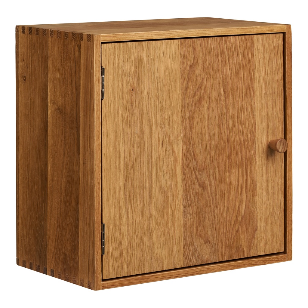 Étagère murale Townsville en bois massif avec porte