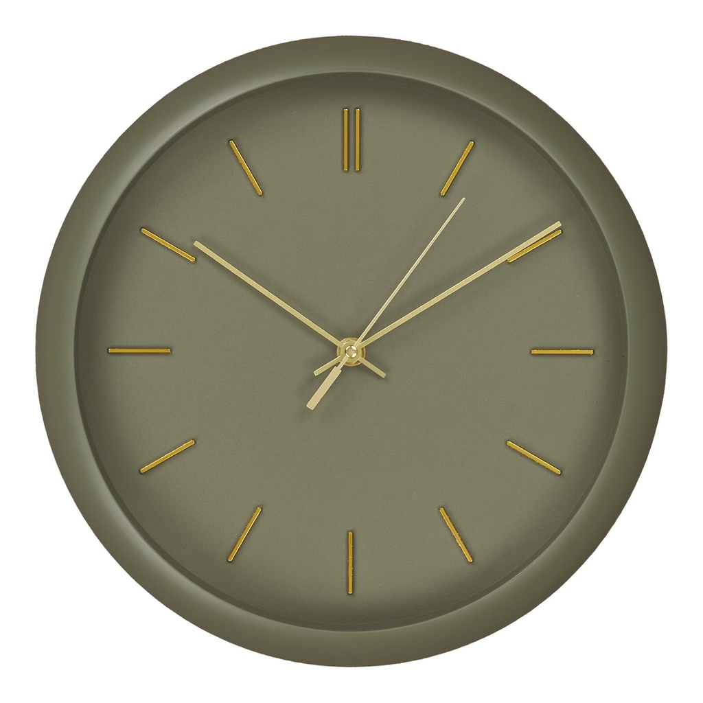 Horloge murale Rossano vert olive 