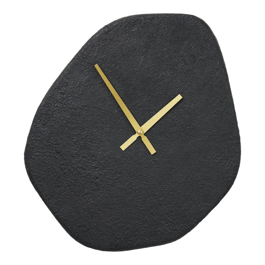 Horloge murale Vienne noire asymétrique en ciment