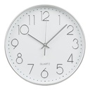 Horloge murale Lalibela grise et blanche