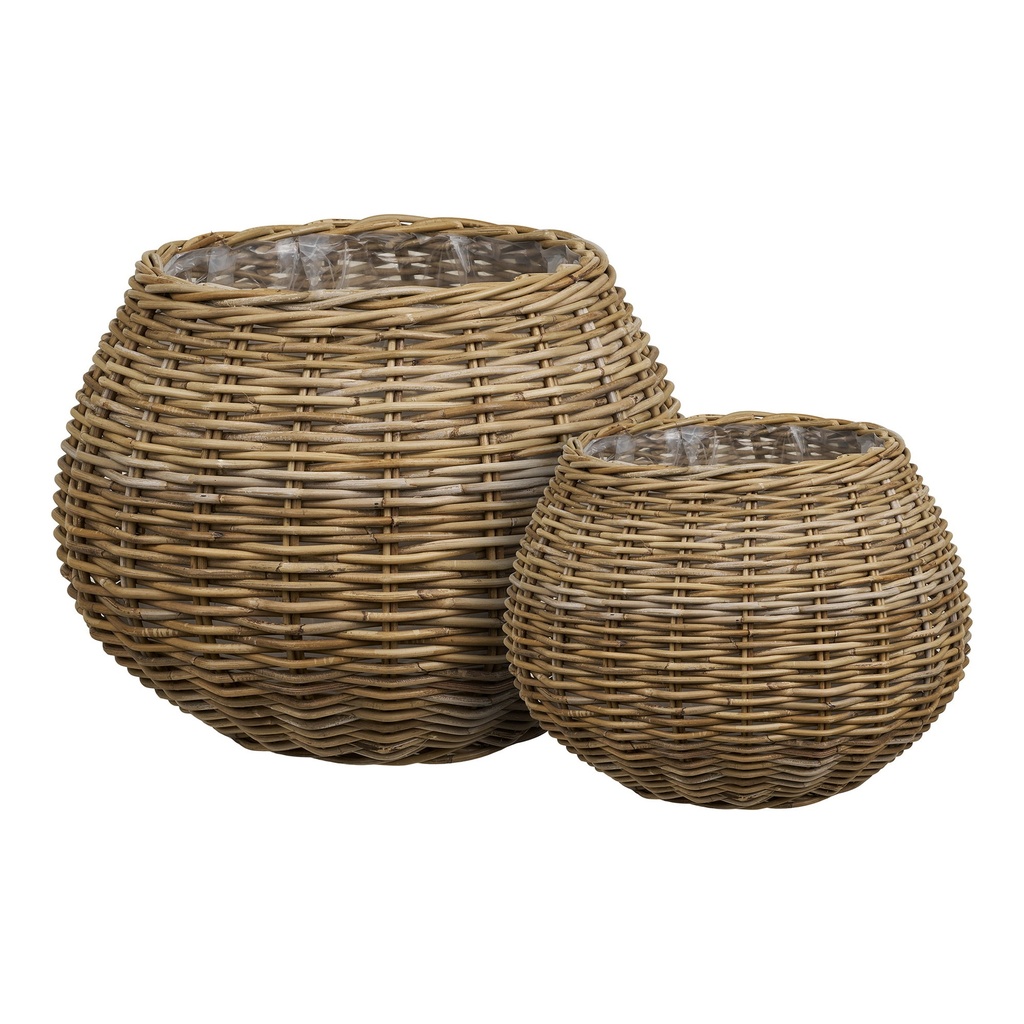 Panier artisanaux Melaka en rotin - lot de 2