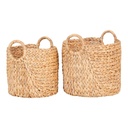 Lot de 2 paniers Passo en jacinthe d'eau