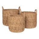 Paniers Krabi en jonc de mer - lot de 3 