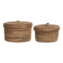 Boîtes de rangement en fibres naturelles Desio